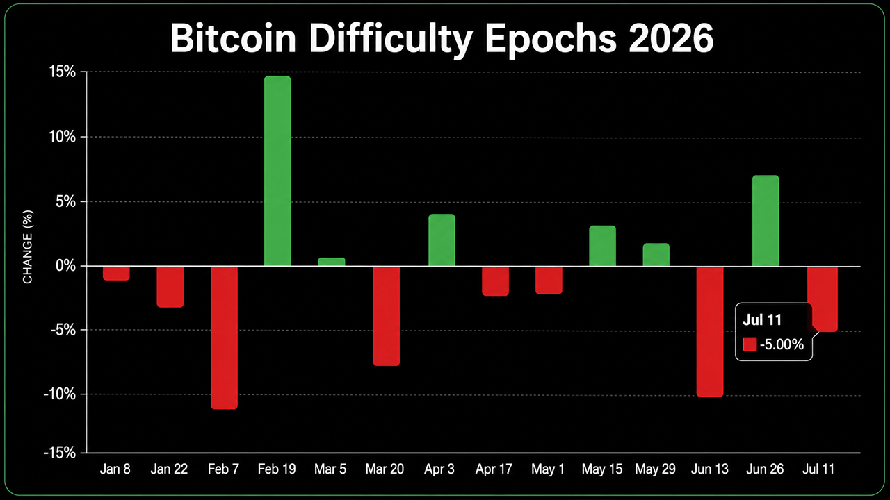 Bitcoin’s 14th Difficulty Reset Slashes Mining Pressure by 6.7 Trillion